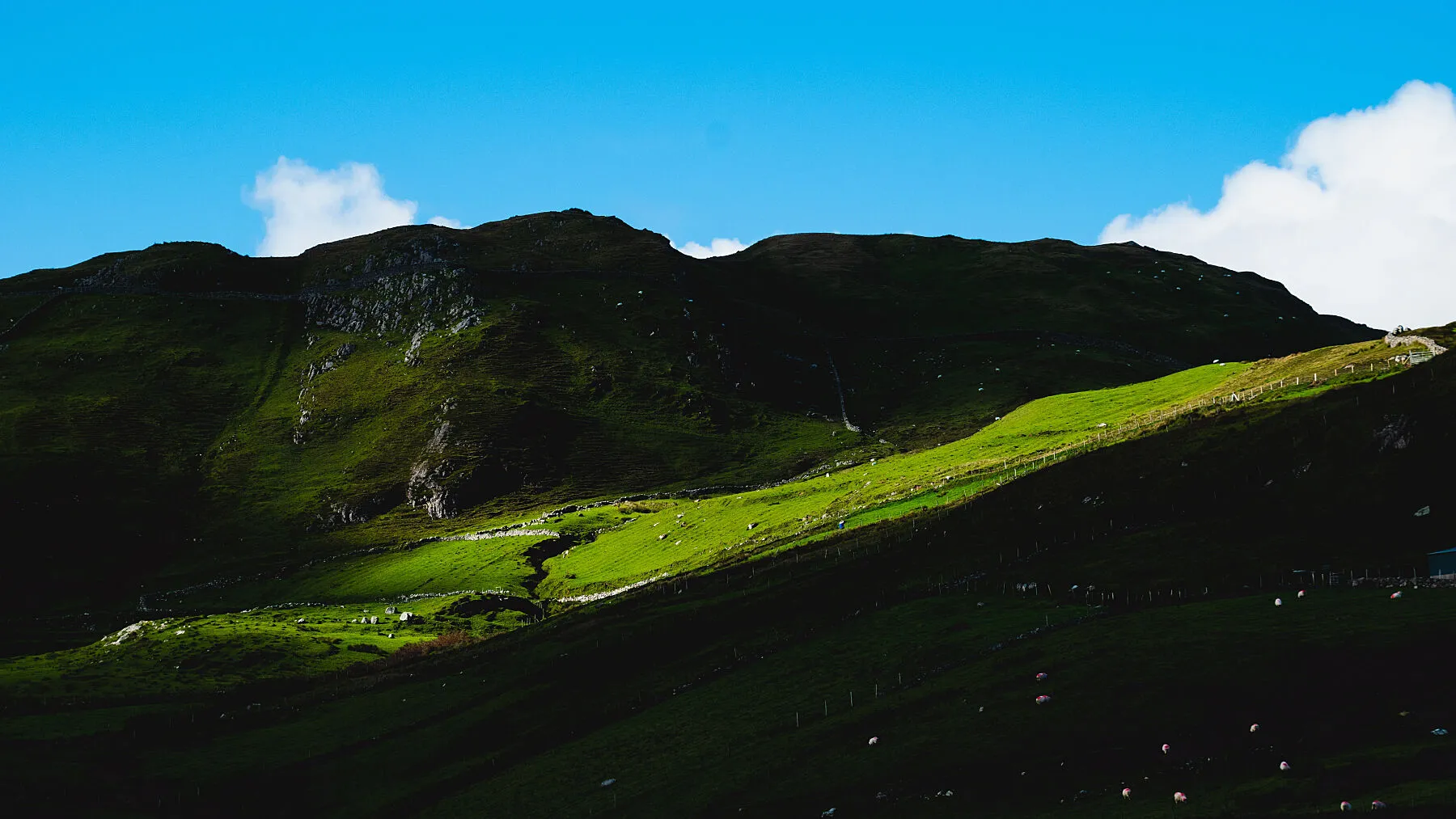 The sunny hills of Clare Island. Irelands west coast islands are some of the most beautiful places in the world when the sun shines (and often even when it doesn't).